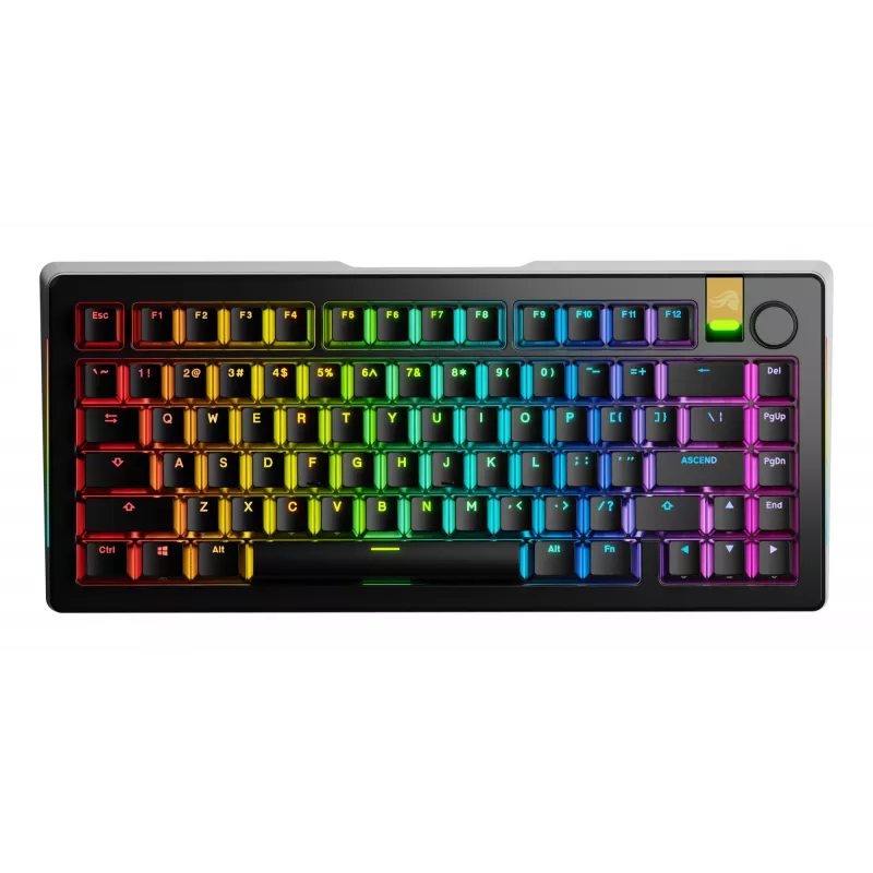 Mechanical Gaming Keyboard GLORIOUS GMMK 3 PRO HE 75% Wireless RF + Bluetooth, RGB, US QWERTY, Black
