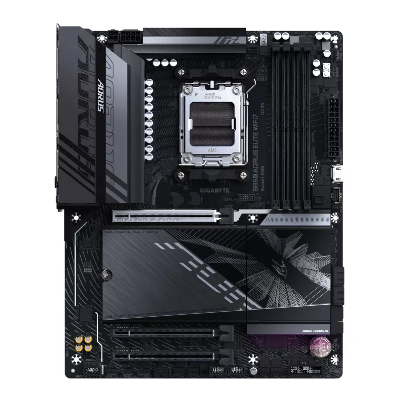 Motherboard GIGABYTE B850 AORUS ELITE WIFI7 — AMD B850, Socket AM5, ATX, DDR5, 4x DIMM, 256GB, Wi‑Fi 7, 2.5Gb LAN
