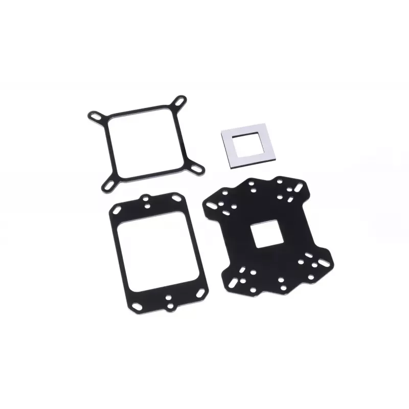 Water block + Backplate Aquatuning GmbH 13058 Acetal Copper Black 63mm 73mm 21mm