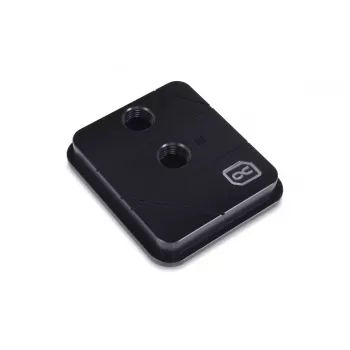 Water block + Backplate Aquatuning GmbH 13058 Acetal Copper Black 63mm 73mm 21mm
