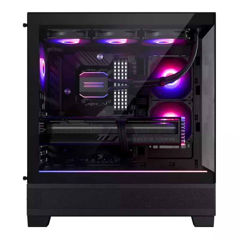 PC case Phanteks XT View Tower Black — Midi-Tower, tempered glass, RGB, supports ATX/EATX/Micro-ATX/Mini-ITX, GPU up to 41.5 cm, CPU cooler 184 mm