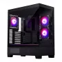 PC case Phanteks XT View Tower Black — Midi-Tower, tempered glass, RGB, supports ATX/EATX/Micro-ATX/Mini-ITX, GPU up to 41.5 cm, CPU cooler 184 mm