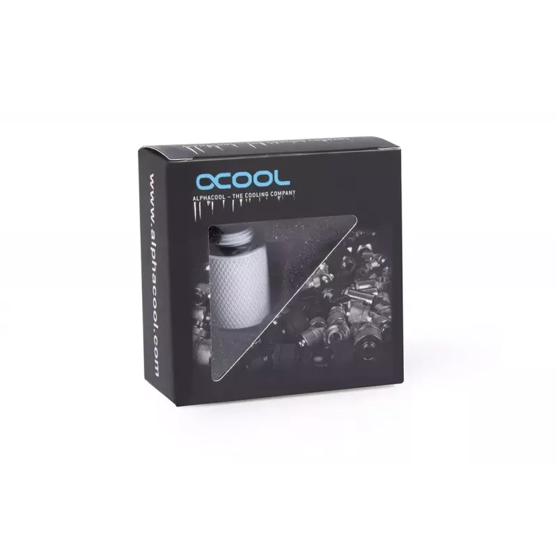 Hose connector Alphacool 17568 White 1/4 inch thread 20 mm depth
