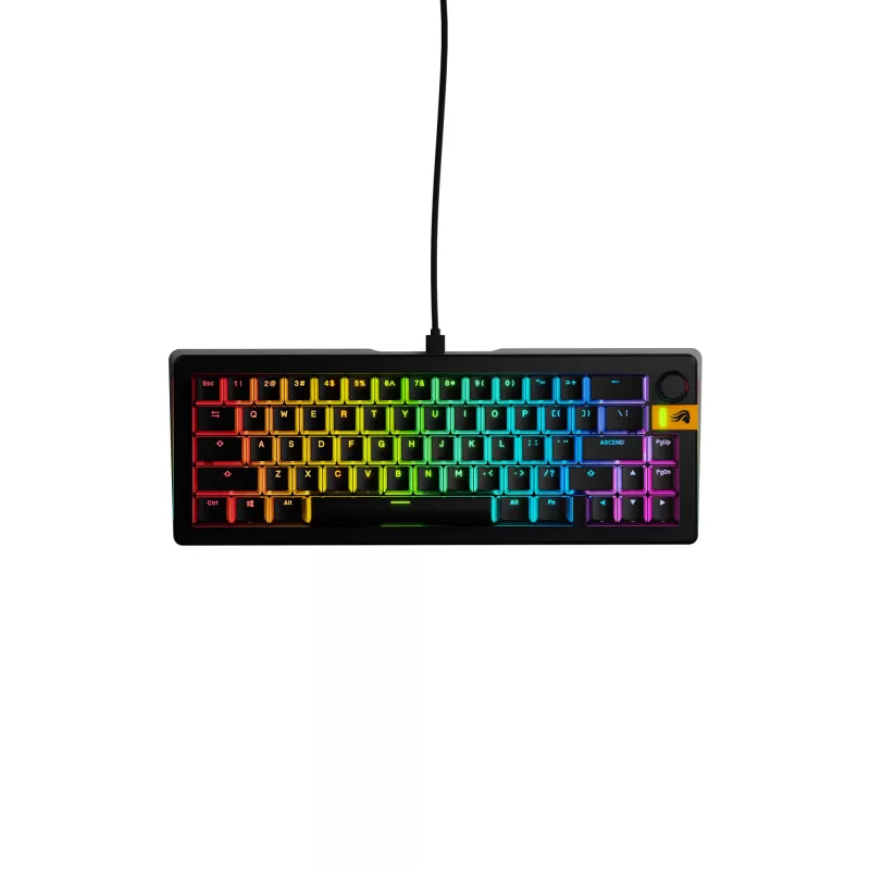 Glorious Gaming GMMK 3 HE 65% Prebuilt Wired Black - US, Wired, USB, Mechanical, QWERTY, RGB LED, Black