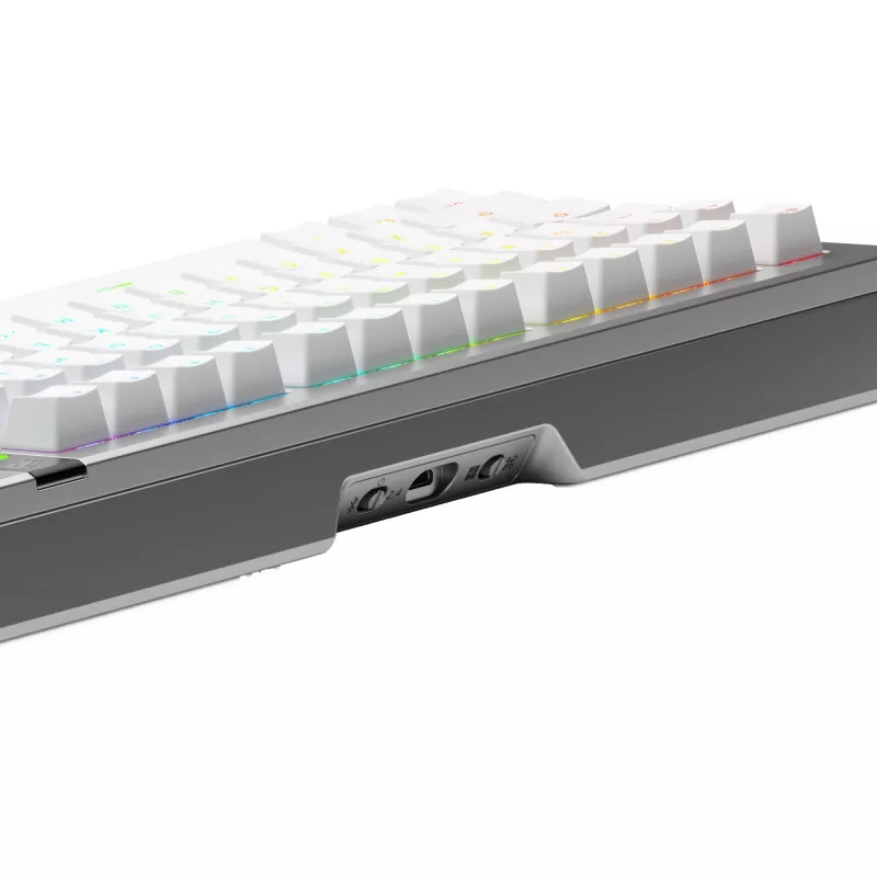 Mechanical Keyboard GLORIOUS GMMK 3 PRO 75% Prebuilt Wireless, USB + RF + Bluetooth, QWERTY, Silver
