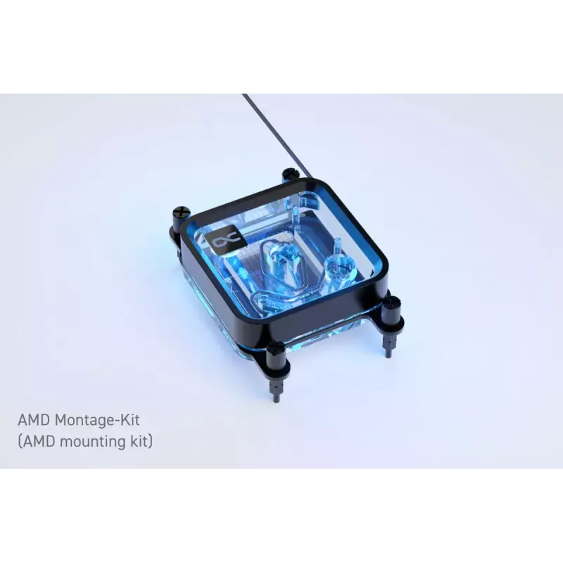 Water block Alphacool Core 1 LT Aurora Acrylic Copper Nickel Black Transparent