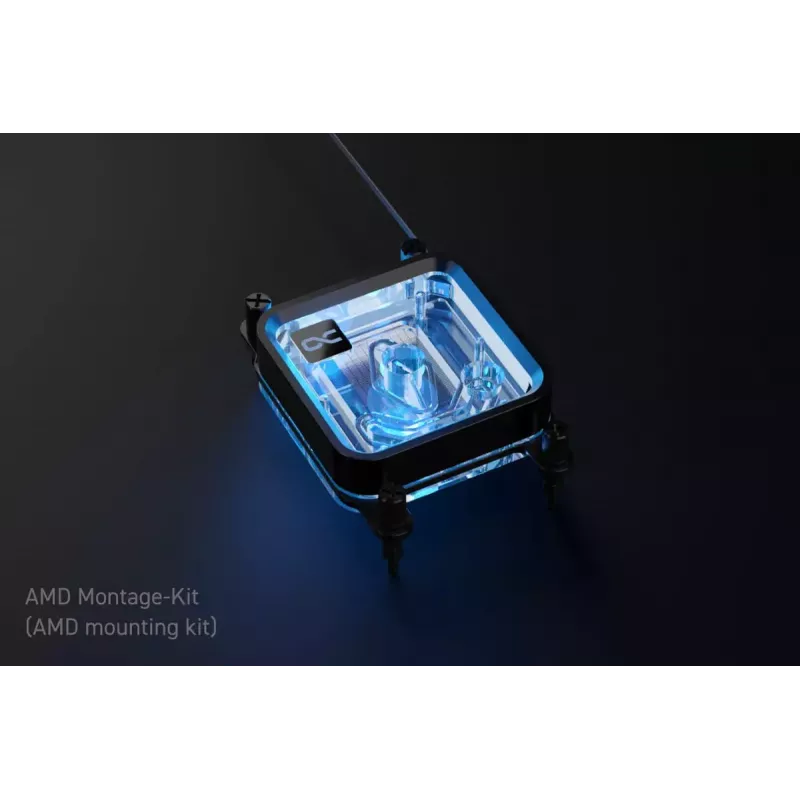 Water block Alphacool Core 1 LT Aurora Acrylic Copper Nickel Black Transparent
