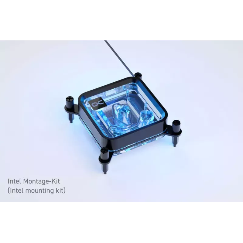 Water block Alphacool Core 1 LT Aurora Acrylic Copper Nickel Black Transparent