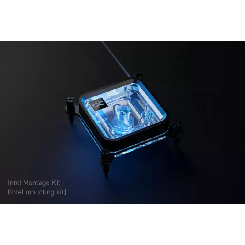 Water block Alphacool Core 1 LT Aurora Acrylic Copper Nickel Black Transparent