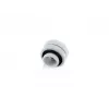 BitsPower BP-DWEML brass liquid-cooling fitting, white finish, 1/4 inch thread