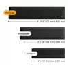Wrist Rest GLORIOUS cloth 100 mm black for keyboards — GLO-KB-ACC-WR-CLTH-100-BLK