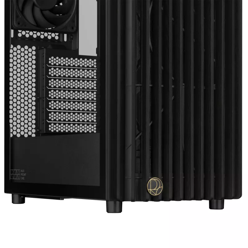 PC case ASUS ProArt PA401 Wood TG PWM Tower Black — ATX, tempered glass, 2x160mm front fans, USB-C, supports GPU 31.5 cm