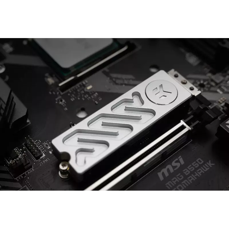 Heatsink EK Water Blocks Quantum Convection M.2 NVMe Aluminium Silver 24mm 75mm 11.3mm
