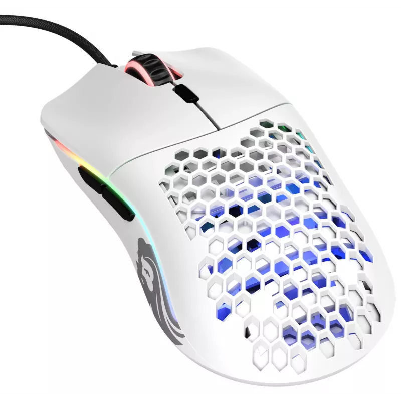 Glorious Gaming Glorious Model O- Mouse Regular (White), Right-hand, Optical, USB Type-A, 3200 DPI, White