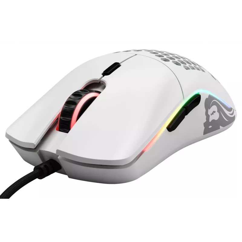 Glorious Gaming Glorious Model O- Mouse Regular (White), Right-hand, Optical, USB Type-A, 3200 DPI, White