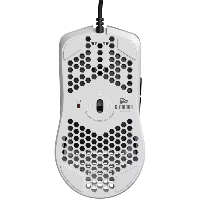 Glorious Gaming Glorious Model O- Mouse Regular (White), Right-hand, Optical, USB Type-A, 3200 DPI, White