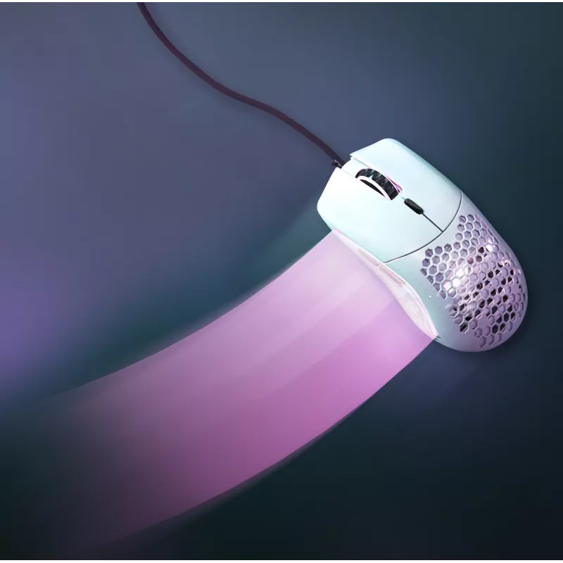 Glorious Gaming Glorious Model O- Mouse Regular (White), Right-hand, Optical, USB Type-A, 3200 DPI, White
