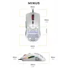 Glorious Gaming Glorious Model O- Mouse Regular (White), Right-hand, Optical, USB Type-A, 3200 DPI, White
