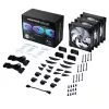 Case Fan PHANTEKS PH-F140D30 140 mm, 2-speed, 250–1800 RPM, 71.93 CFM, Dual Ball Bearing, 12 V, Black (3 pcs)
