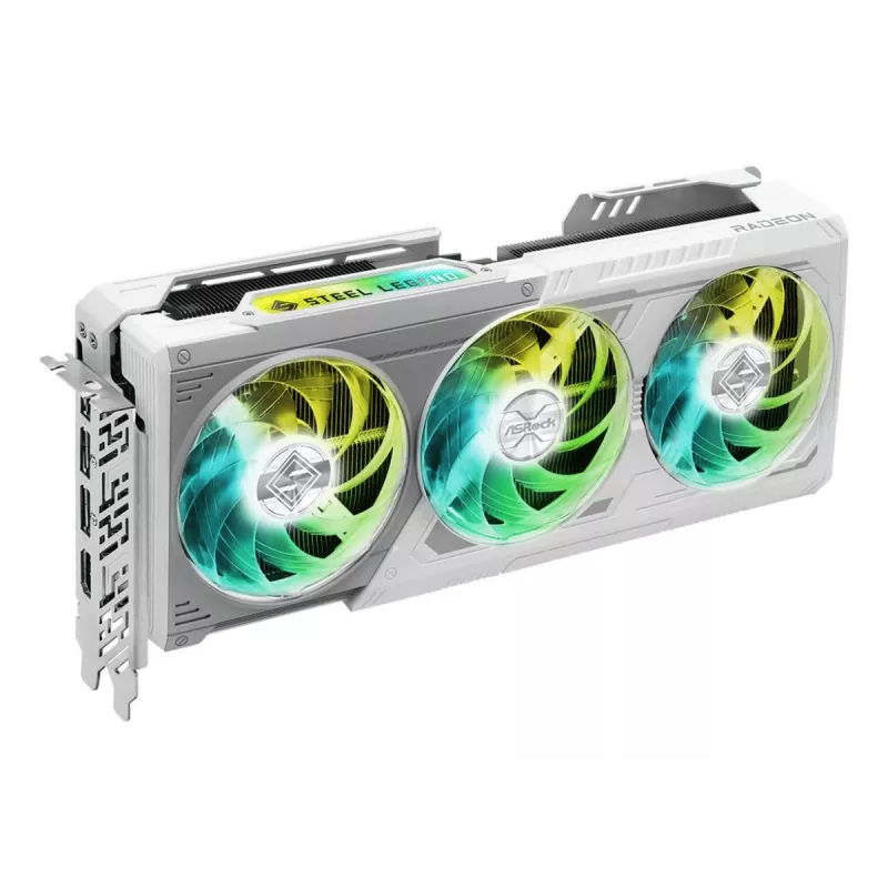ASRock Graphic Card Radeon Rx 9070 Steel Legend 16GB Oc 16GB GDDR6 1 X HDMI 3 X DisplayPort 2.1a