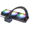 All-in-one liquid cooler Alphacool 13074 — 120 mm fans, 3 fans, 2500 RPM, 40 cm tubes, copper radiator, multi-LED, black