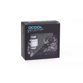 Hose connector Alphacool 17489 Brass White 22mm Depth 1.8cm Diameter