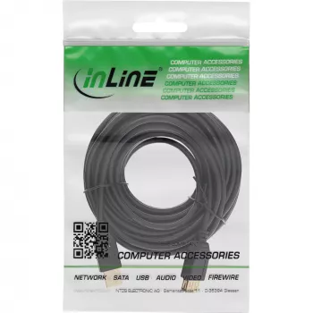 InLine USB 2.0 Extension Cable Type A male / female, gold plated, black, 5m