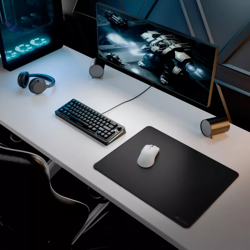 Glorious Gaming Glorious Mouse Pad 2 XL - Stitched - Black, Black, Monochromatic, Fabric, Rubber, Non-slip base, Gaming mouse pad