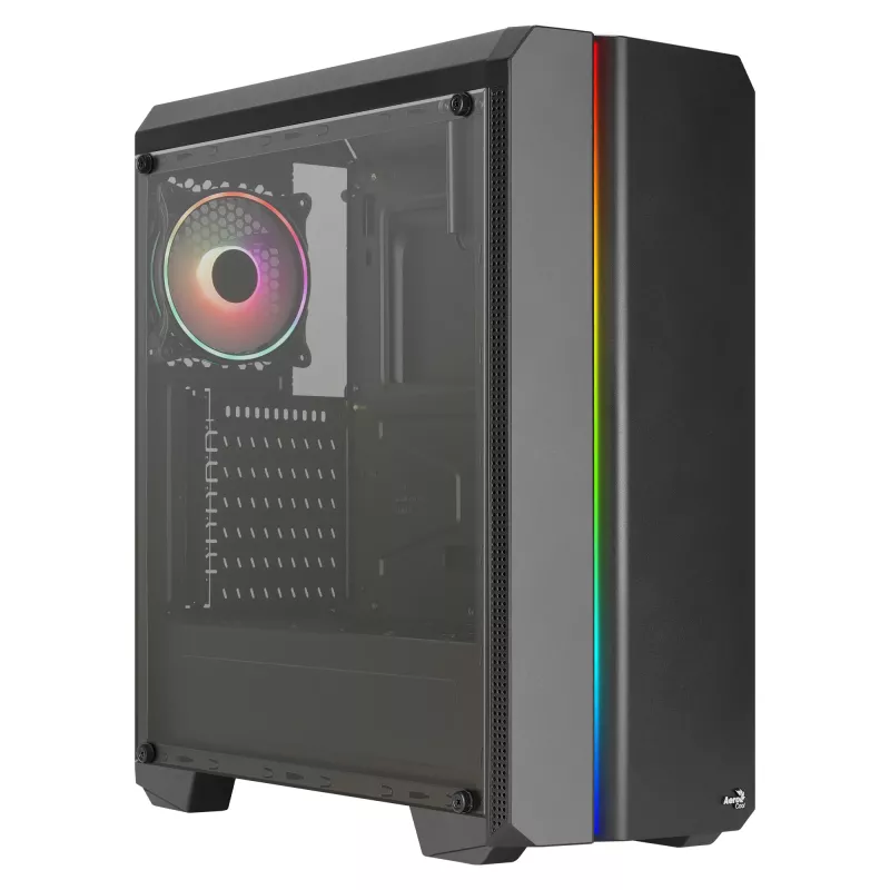 Aerocool GENESISV2BK PC ATX Case Front Panel LED ARGB Fan ARGB 12cm Black
