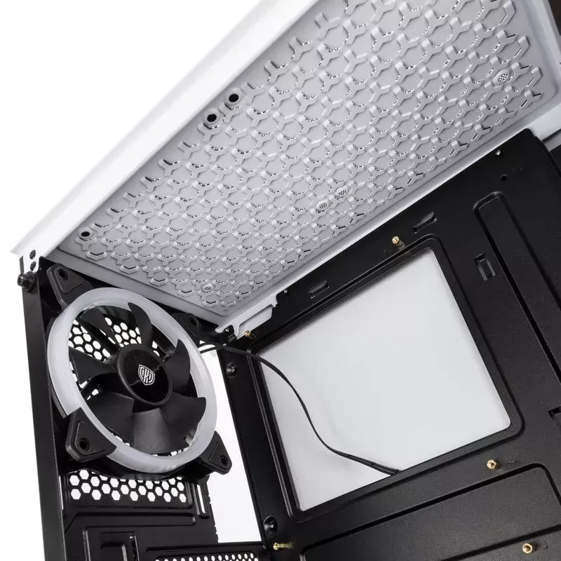 Computer Case Kolink VOID WHITE Midi Tower Black, White