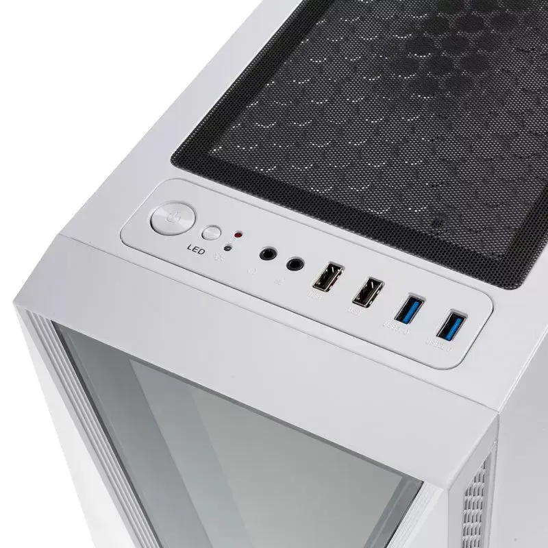 Computer Case Kolink VOID WHITE Midi Tower Black, White