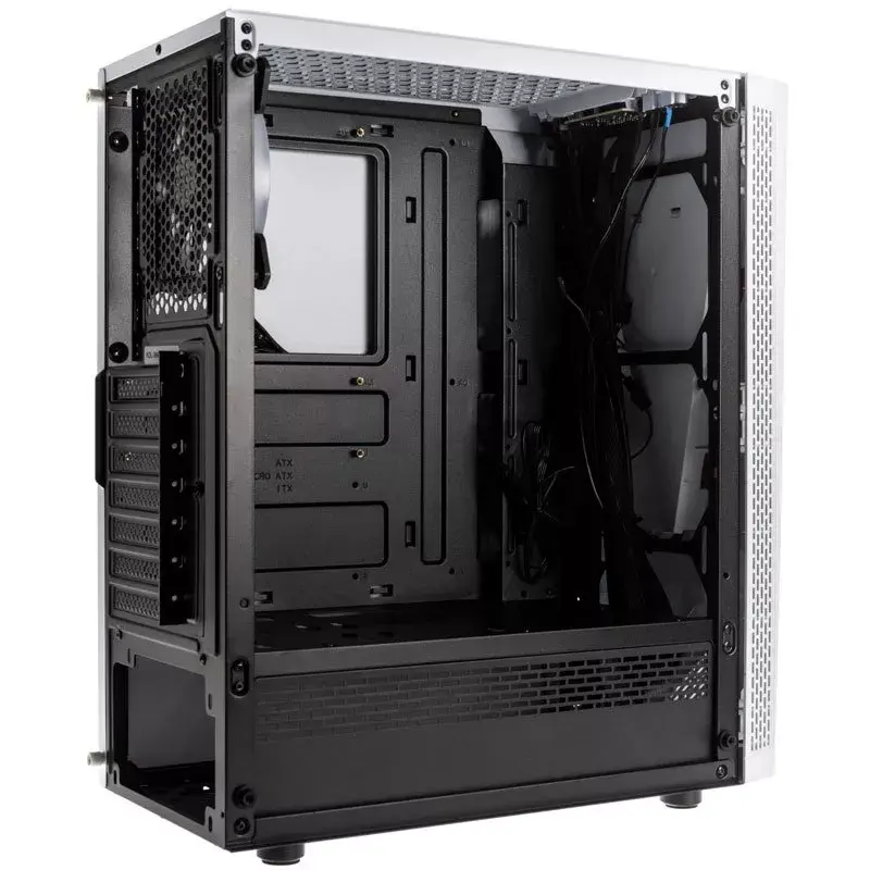 Computer Case Kolink VOID WHITE Midi Tower Black, White