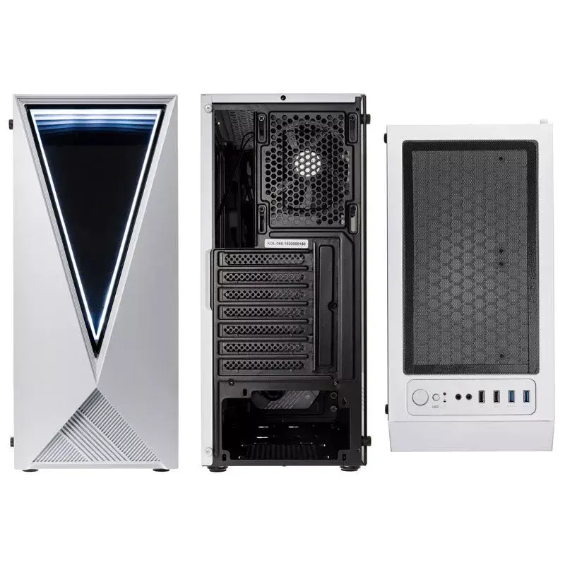 Computer Case Kolink VOID WHITE Midi Tower Black, White