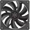 Case fan SILVERSTONE SST-SF120B 120mm black — 120 mm cooling fan for PC chassis