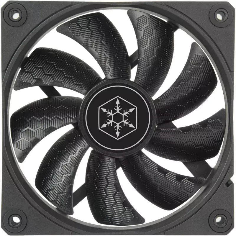 Case fan SILVERSTONE SST-SF120B 120mm black — 120 mm cooling fan for PC chassis