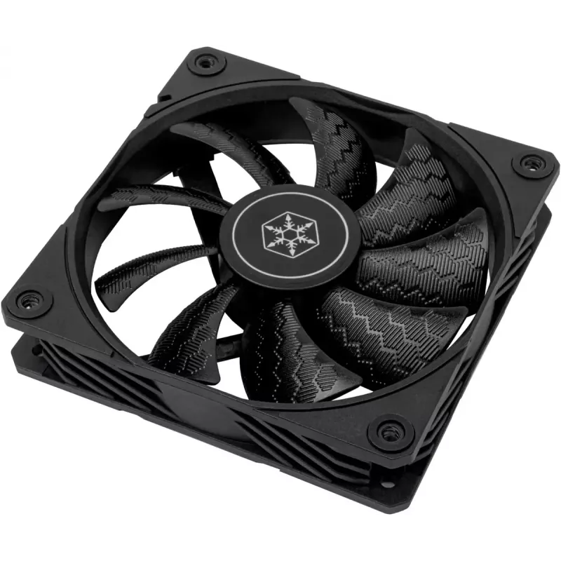 Case fan SILVERSTONE SST-SF120B 120mm black — 120 mm cooling fan for PC chassis