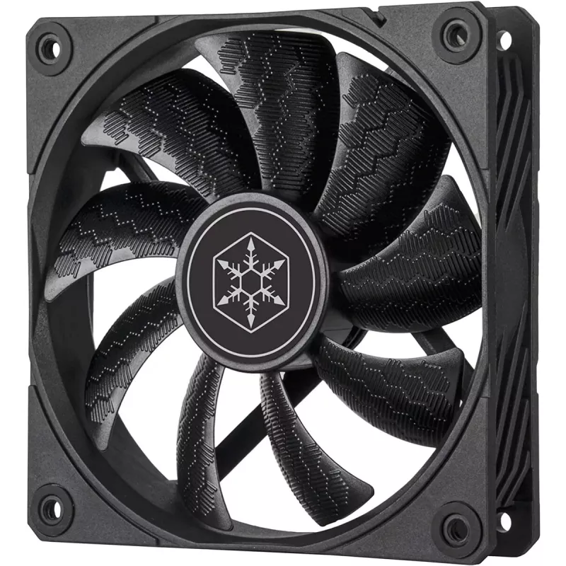 Case fan SILVERSTONE SST-SF120B 120mm black — 120 mm cooling fan for PC chassis