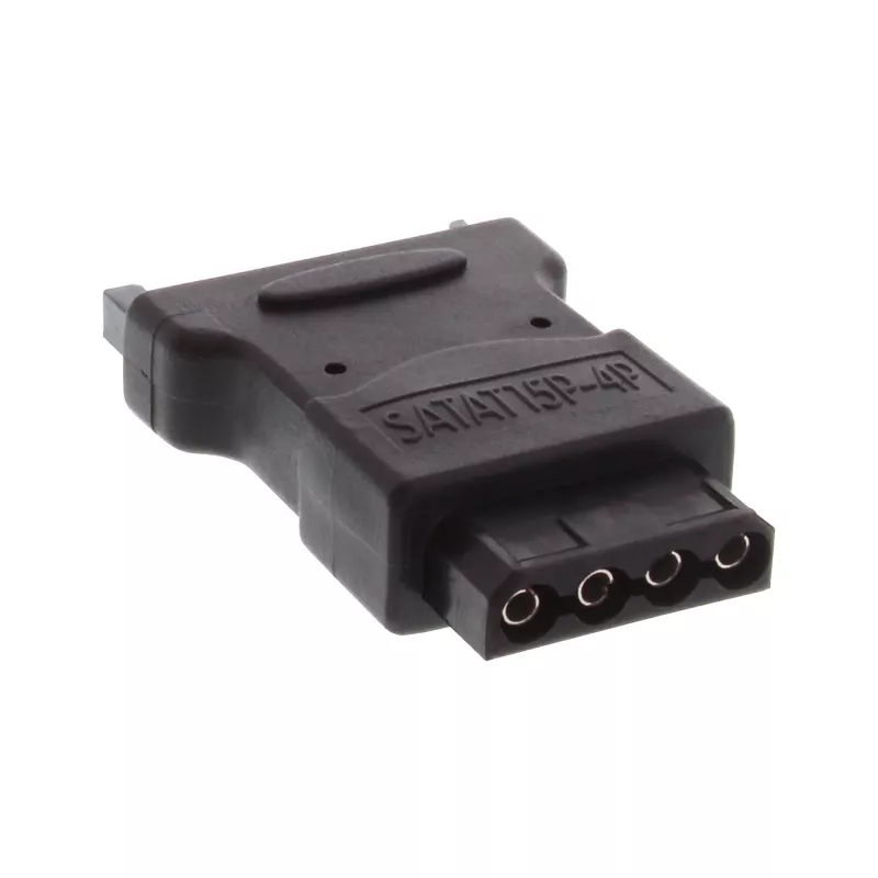 InLine SATA Power Adapter 1 Molex 4 Pin male / 15 Pin SATA female
