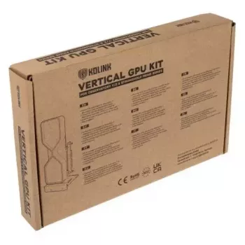 Vertical GPU mounting kit Kolink KL-VERTKIT — compatible with Midi Tower, steel and TPE, 0.23 m cable