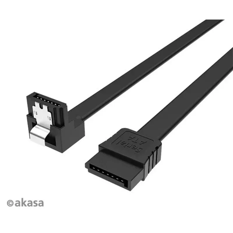 Internal SATA data cable Akasa Proslim 90° connector, 100 cm