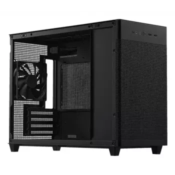 PC case ASUS Prime AP201 MicroATX Mini Tower Black — supports microATX, max GPU 338 mm, CPU cooler height 170 mm, 3x 3.5 inch bays, USB-A 2x, USB-C 1x