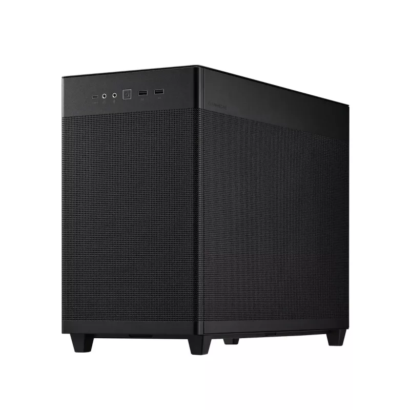 PC case ASUS Prime AP201 MicroATX Mini Tower Black — supports microATX, max GPU 338 mm, CPU cooler height 170 mm, 3x 3.5 inch bays, USB-A 2x, USB-C 1x