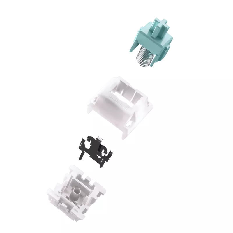 Keyboard switches GLORIOUS Lynx Linear Mechanical Switches — 36 pcs, polycarbonate, cyan translucent