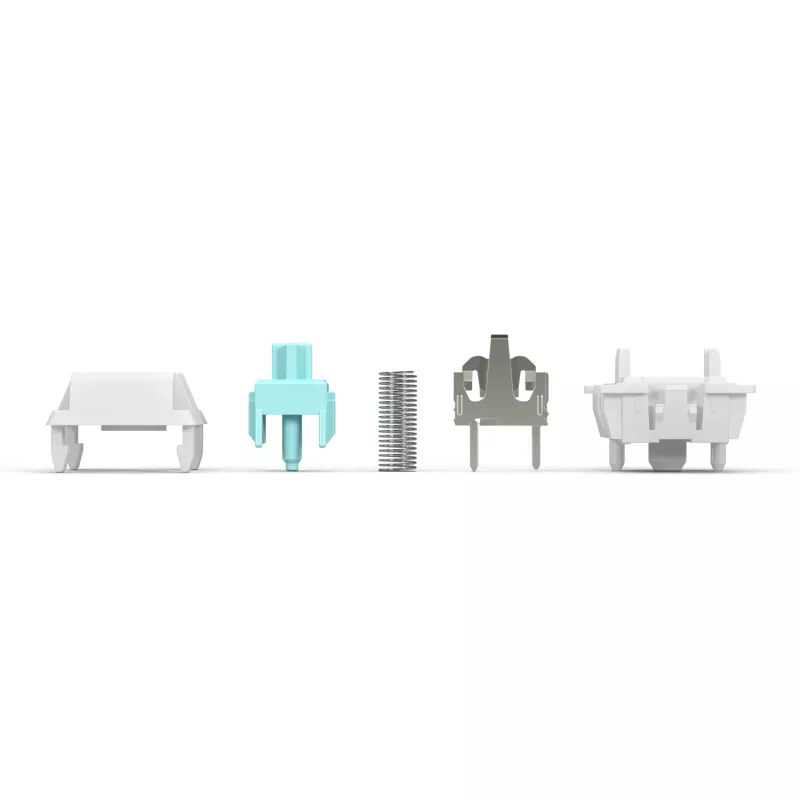 Keyboard switches GLORIOUS Lynx Linear Mechanical Switches — 36 pcs, polycarbonate, cyan translucent
