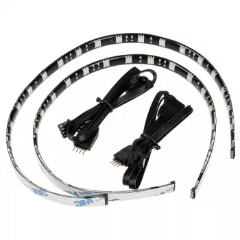 Computer case light kit BITFENIX Alchemy 2.0, universal chassis, 12V, 5.04W, 2 pcs, 10mm x 0.5m, black/white