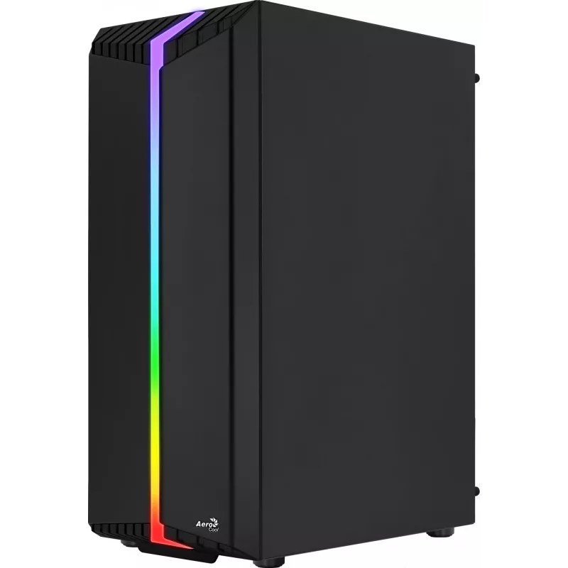 PC case AEROCOOL Bionic Midi Tower — ATX, tempered glass, 3.5“x2 / 2.5”x4 bays, up to 297 mm GPU, 158 mm CPU cooler, blue LED