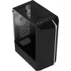 PC case AEROCOOL Bionic Midi Tower — ATX, tempered glass, 3.5“x2 / 2.5”x4 bays, up to 297 mm GPU, 158 mm CPU cooler, blue LED