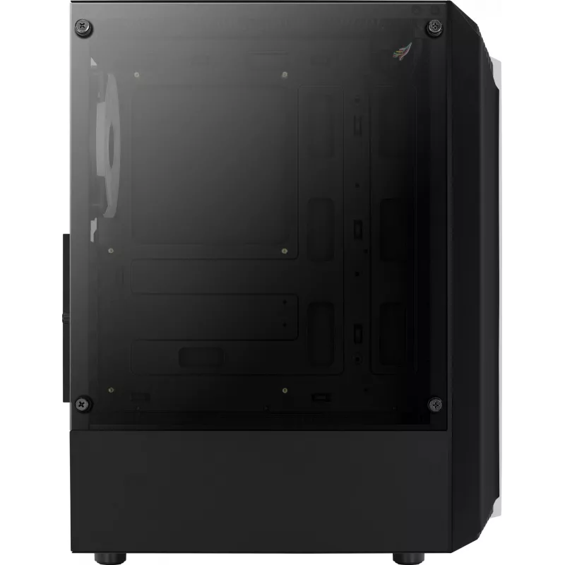 PC case AEROCOOL Bionic Midi Tower — ATX, tempered glass, 3.5“x2 / 2.5”x4 bays, up to 297 mm GPU, 158 mm CPU cooler, blue LED