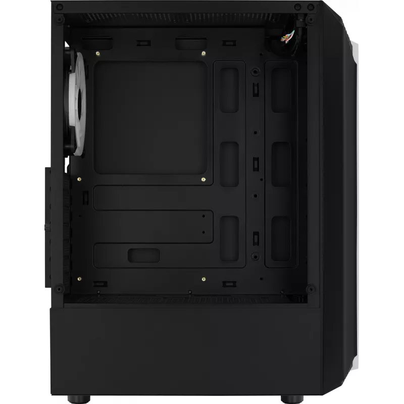 PC case AEROCOOL Bionic Midi Tower — ATX, tempered glass, 3.5“x2 / 2.5”x4 bays, up to 297 mm GPU, 158 mm CPU cooler, blue LED