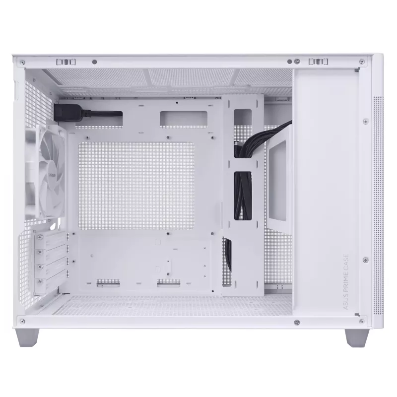 PC Case ASUS Prime AP201 MicroATX Mini Tower White — supports microATX, up to 338 mm GPU, 3×3.5 inch + 1×2.5 inch drives, USB-A 3.2 Gen1×2, USB-C 3.2 Gen2×1